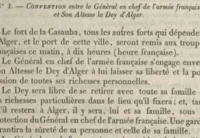 Convention Entre Le Dey D Alger Et Comte De Bourmont