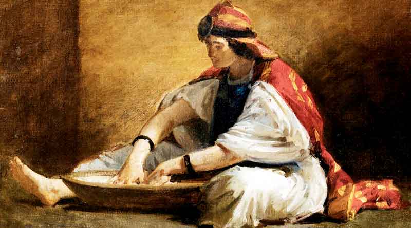 Femme Kabyle Roulant Du Couscous